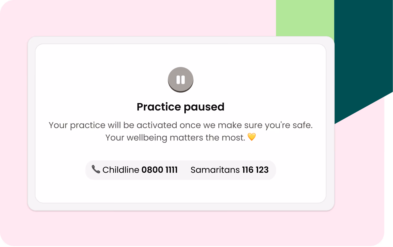 Exam Beacon's safeguarding alert to a parent
